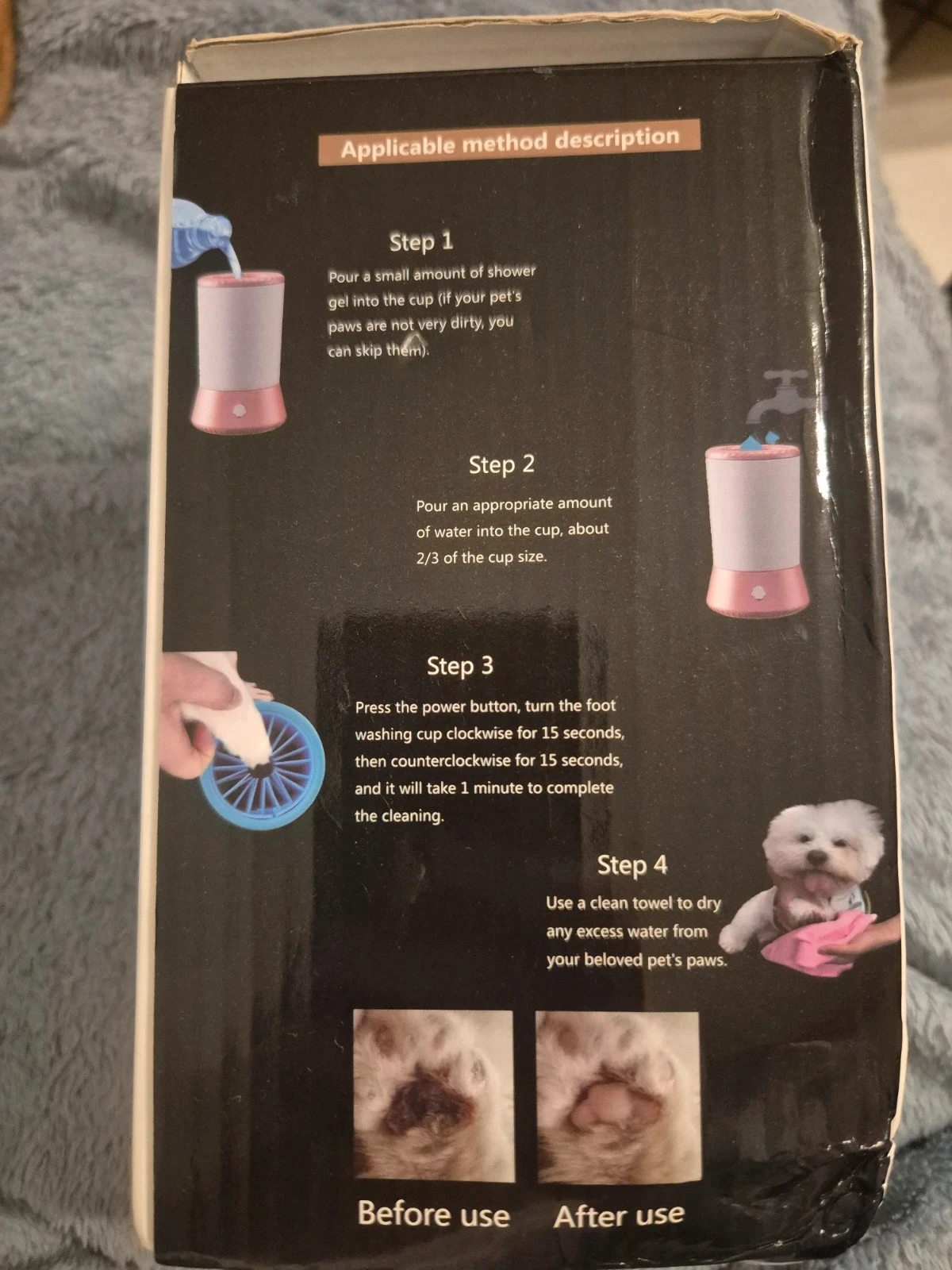 Nettoyeur de pattes de chien électrique – photo 2